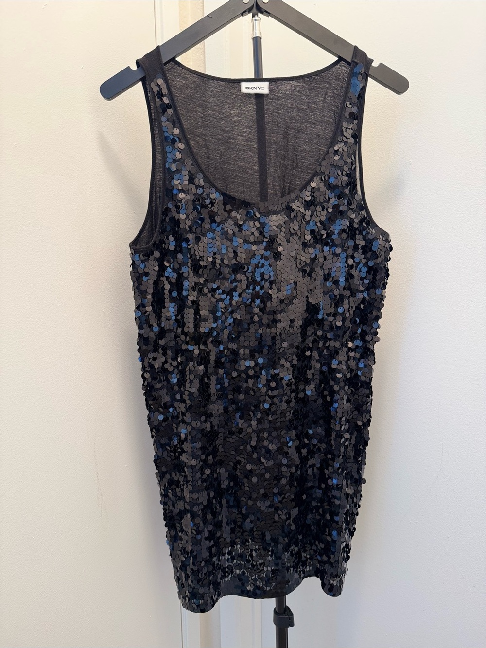 DKNY Black Sequin Mini Dress